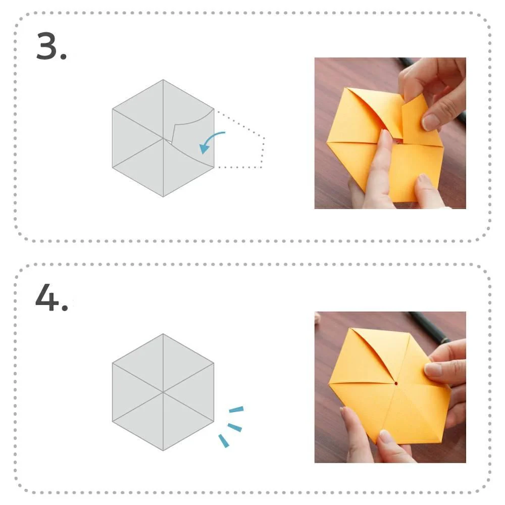 Rokkaku Origami Message Card With Envelope Cute Chihuahua Design - Image 4