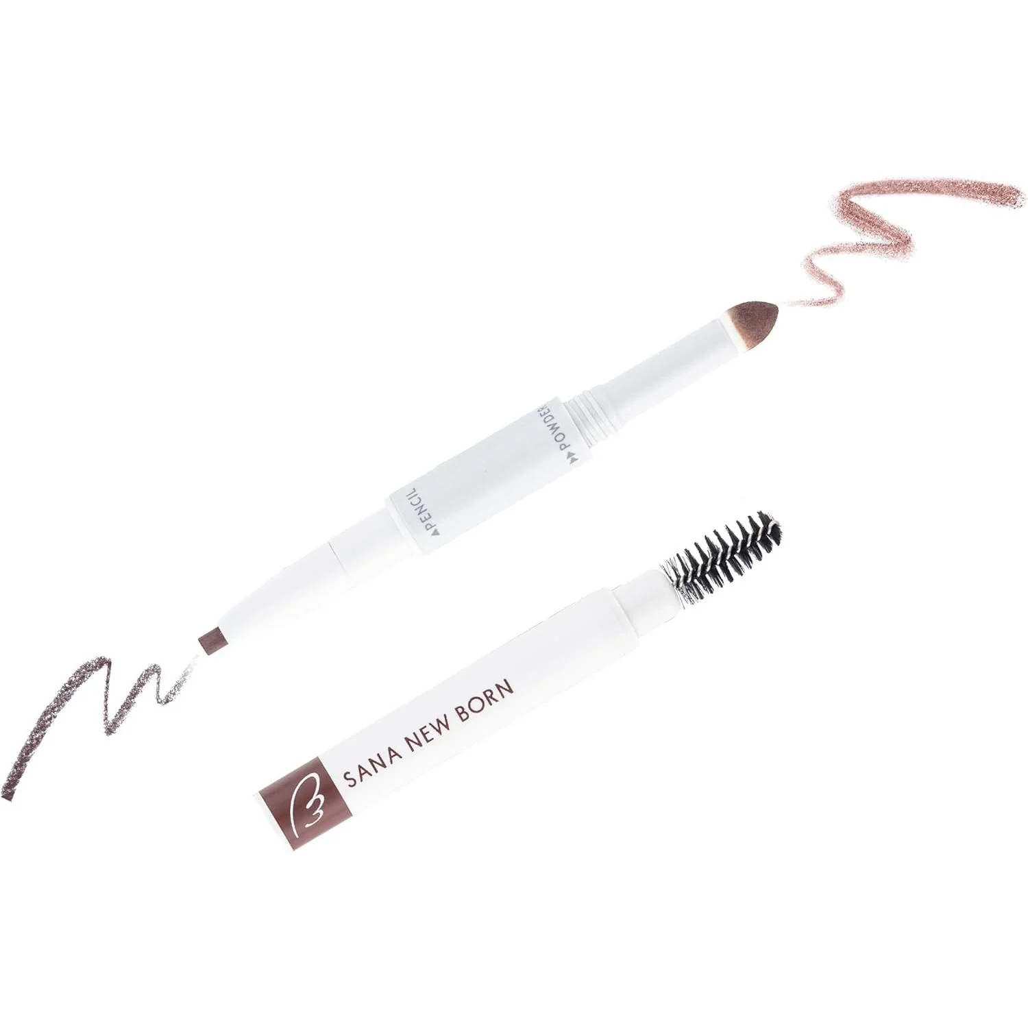 SANA NewBorn W Brow EX Eyebrow Pencil, Powder and Brush - Image 19