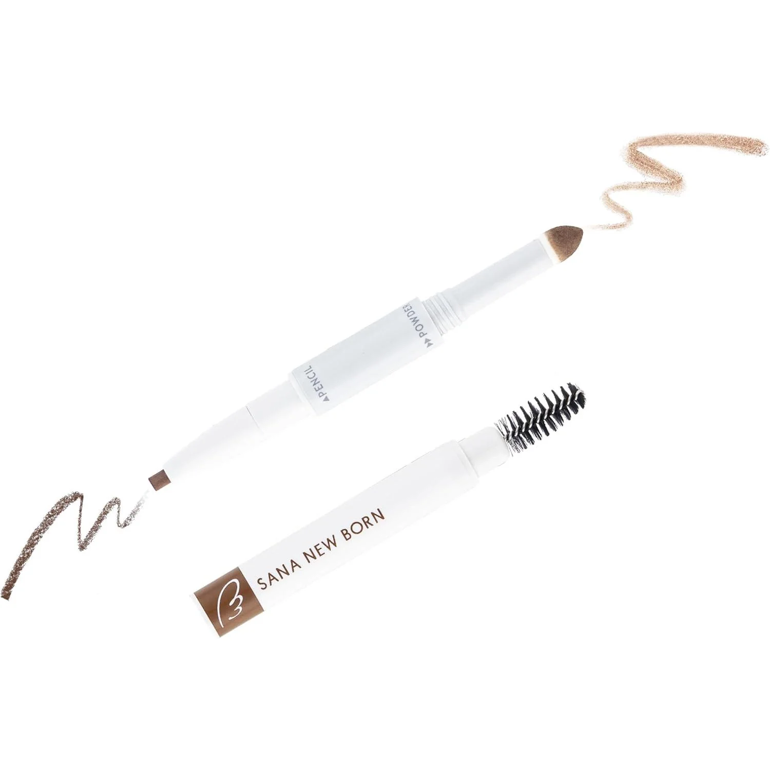 SANA NewBorn W Brow EX Eyebrow Pencil, Powder and Brush - Image 35