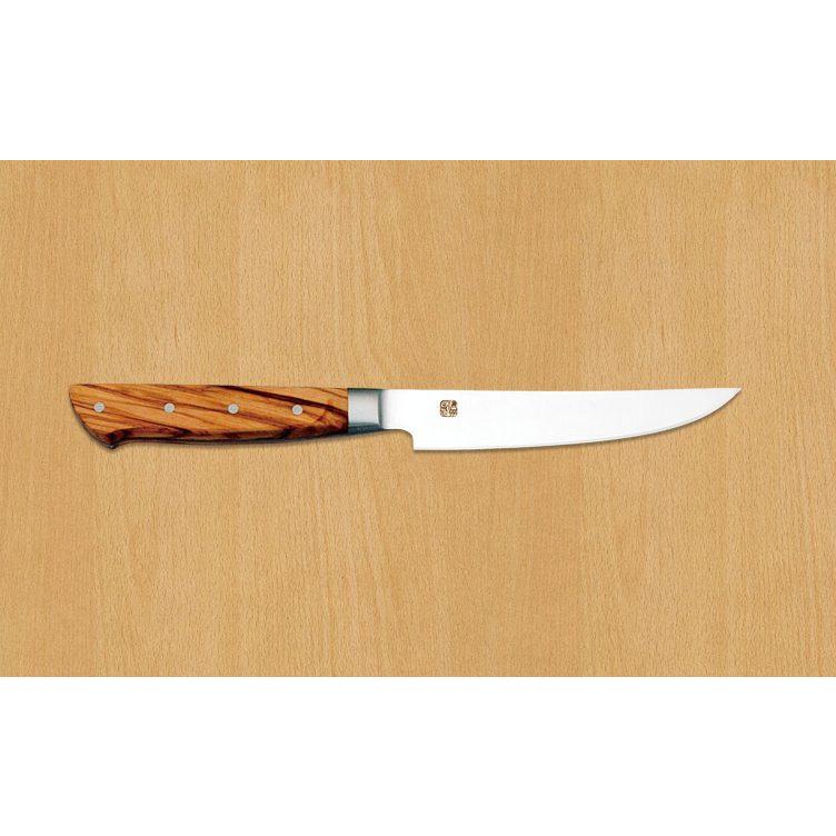 Satake Stainless Steel Steak Knife With Natural Wood Handle 115mm - Image 3