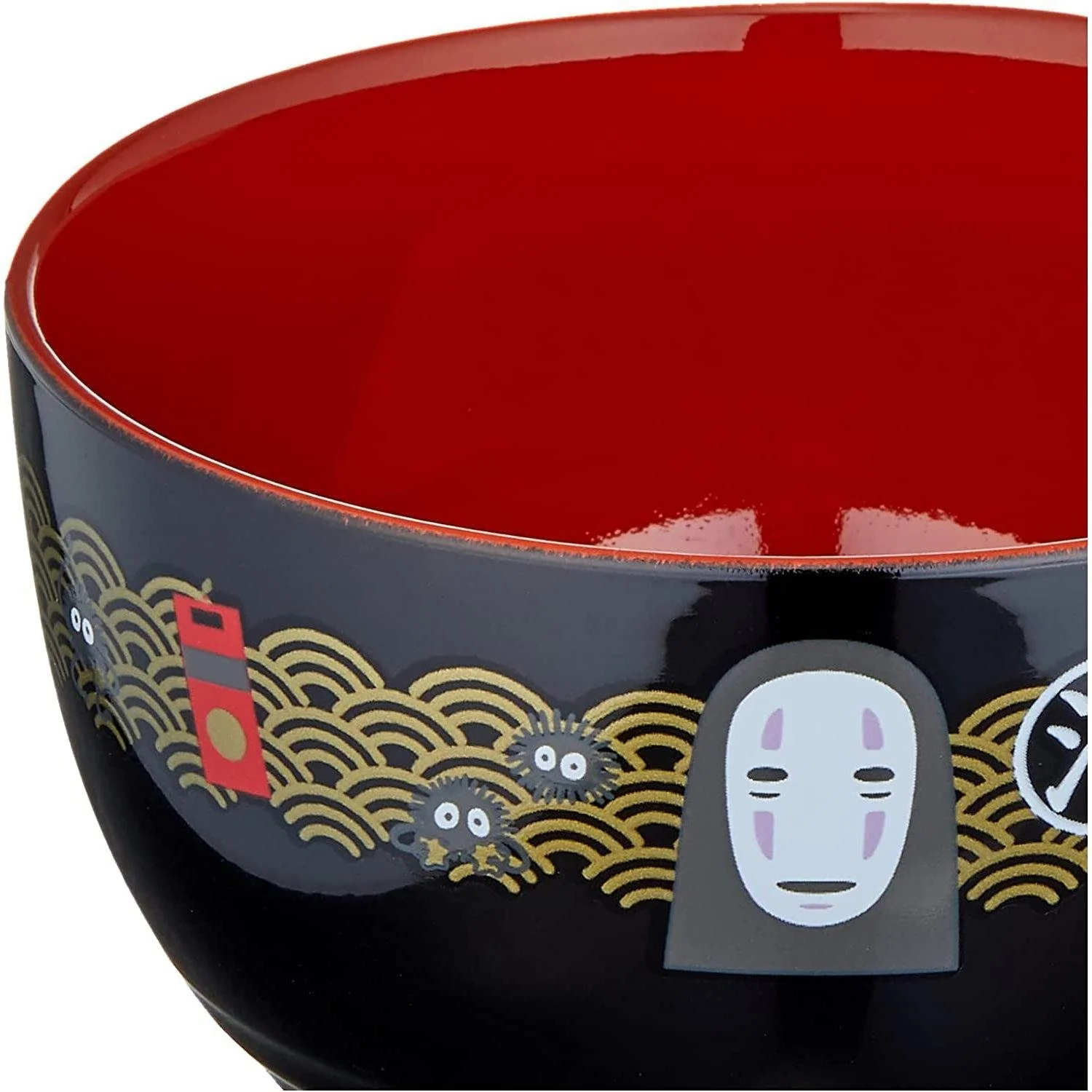 Skater Japanese Plastic Bowl Kaonashi (No-Face Spirited Away) Design N2-A - Image 5