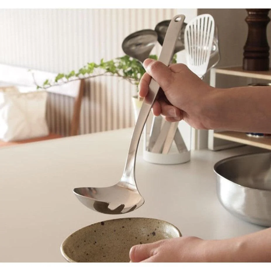 Sori Yanagi Stainless Steel Fork Ladle Dishwasher Safe 298mm - Image 4