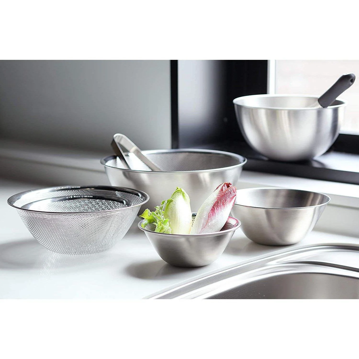 Sori Yanagi Stainless Steel Strainer Long Handle Colander 19cm - Image 3