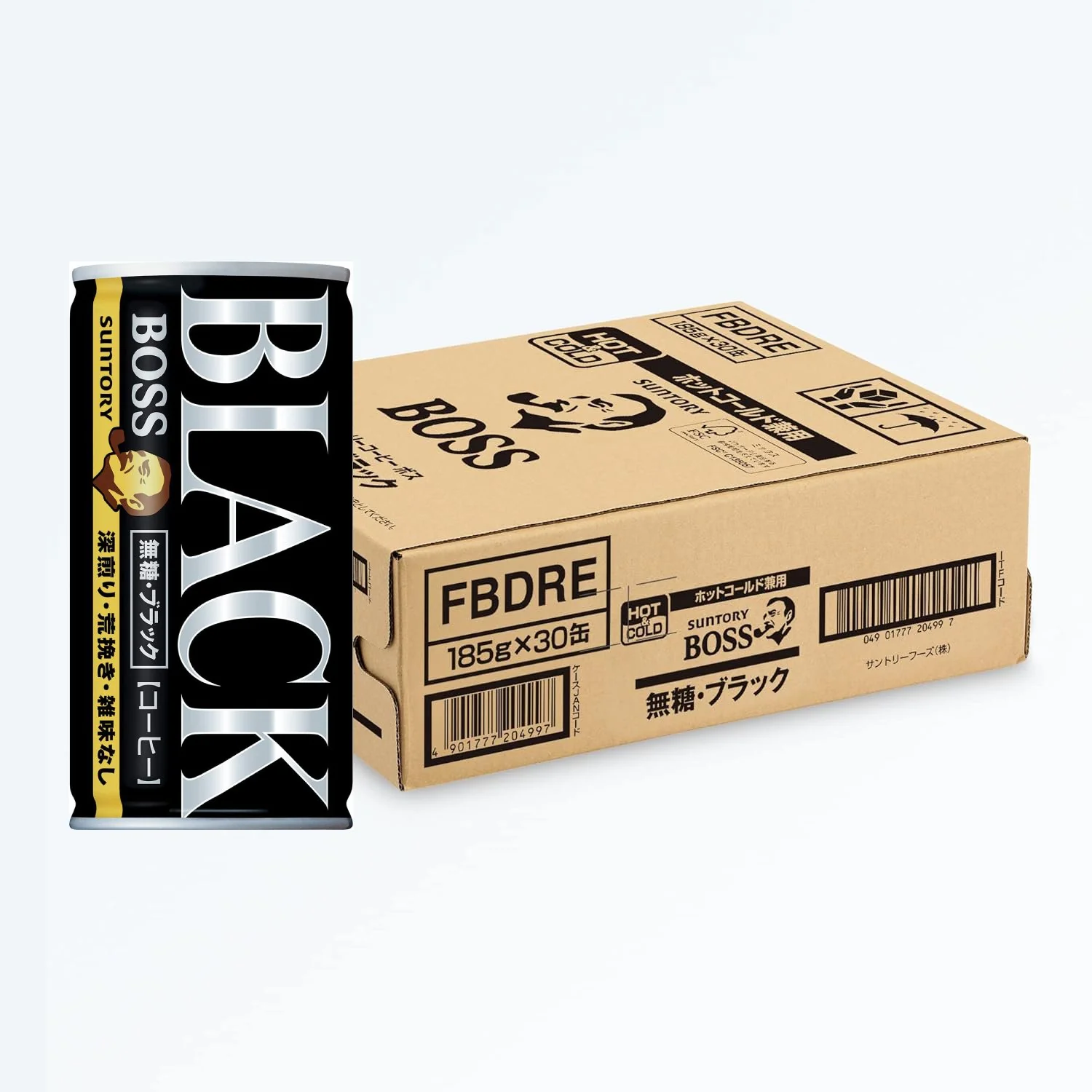 Boss Coffee Black Sugar Free Canned Coffee (Pack of 30)