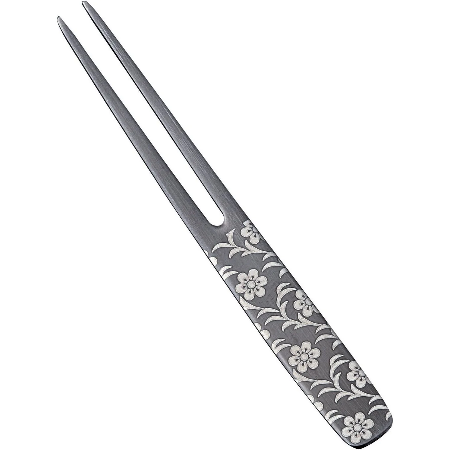 Todai Japanese Black Oxide Steel Wagashi Pick Fork 7 Piece Set - Image 5