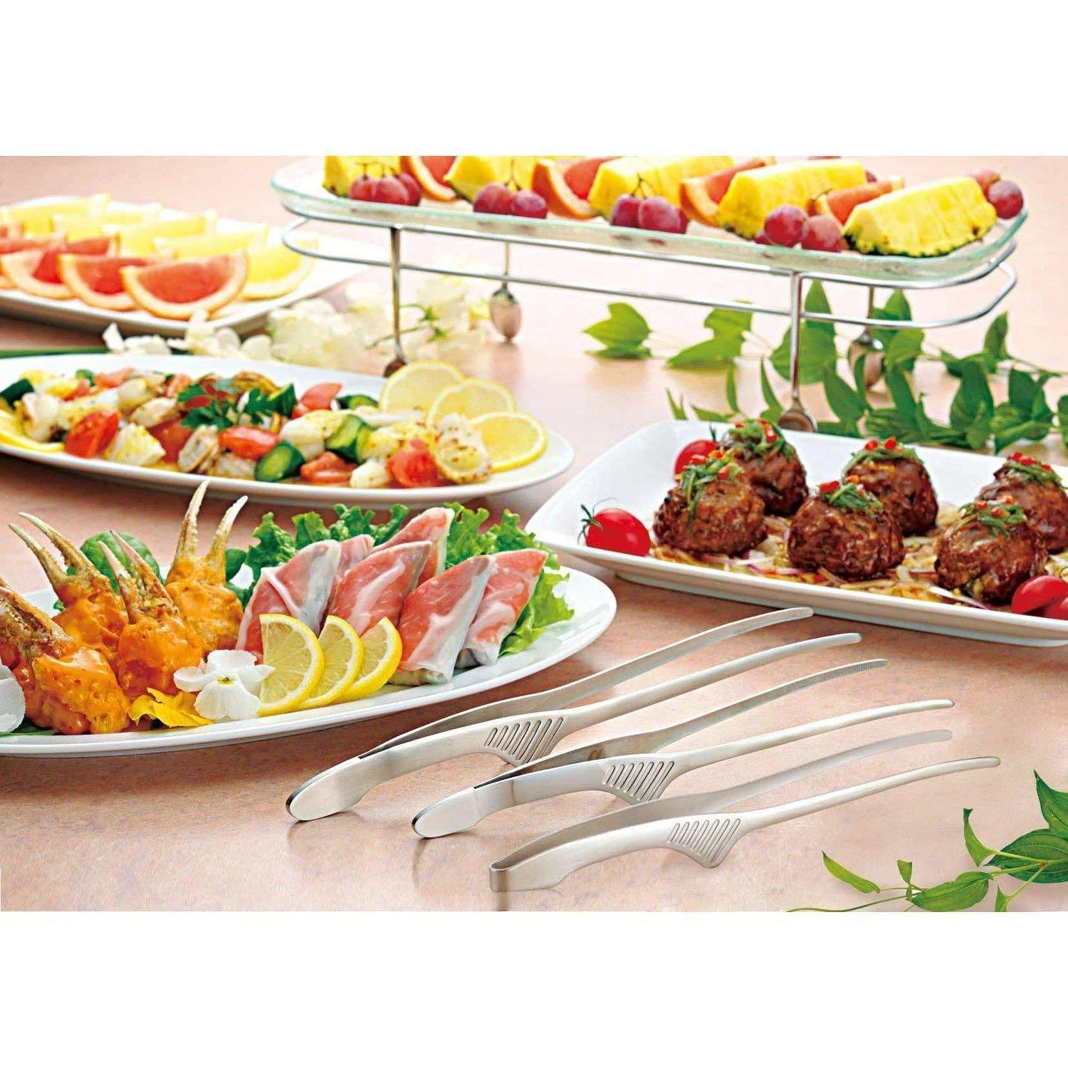 Todai Stainless Steel Yakiniku BBQ Clever Tongs 240mm - Image 6