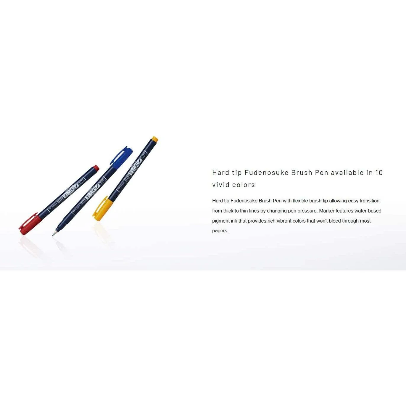 Tombow Fudenosuke Brush Pen 10 Colors WS-BH10C - Image 4