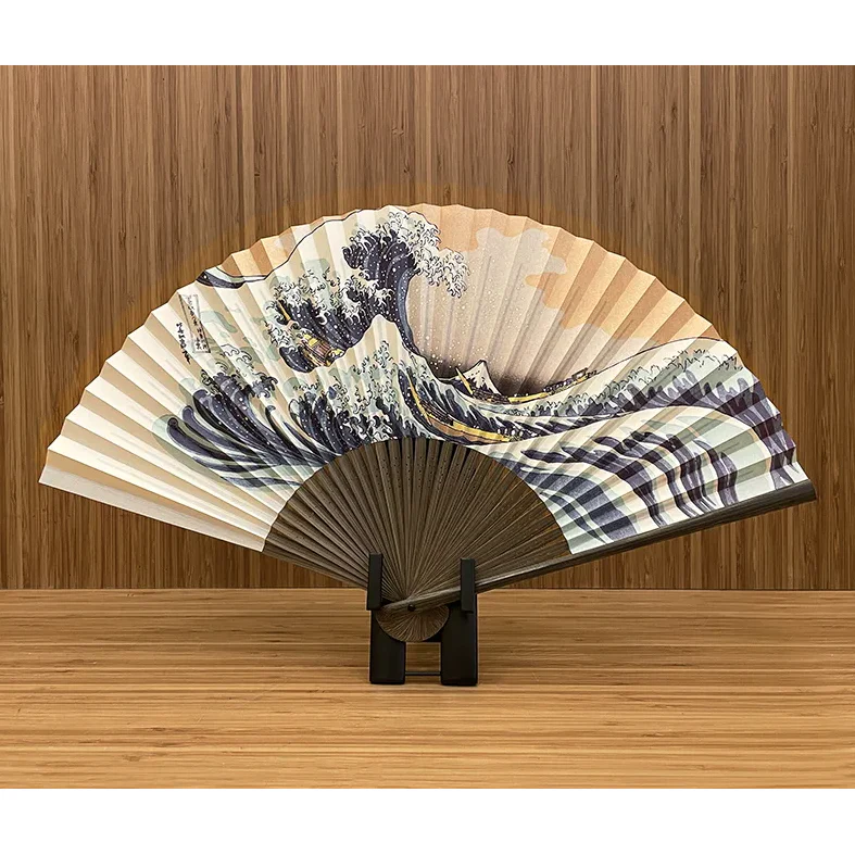 Yamani Red Mt. Fuji Design Japanese Sensu Folding Fan 22.5cm - Image 3