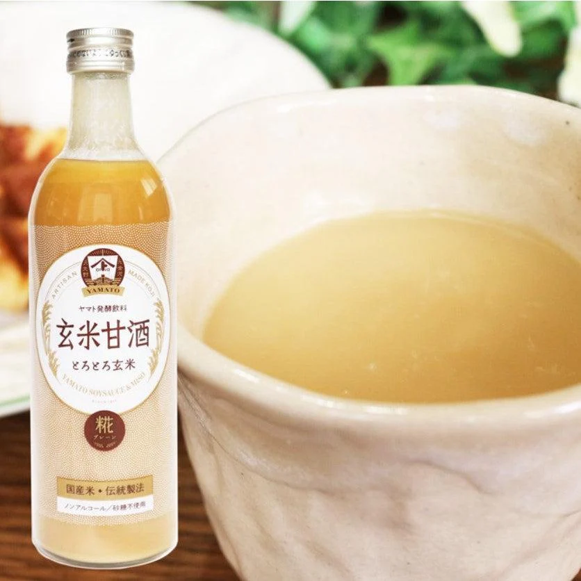 Yamato Genmai Brown Rice Amazake Sugar-Free Non-Alcoholic Drink 490ml - Image 3