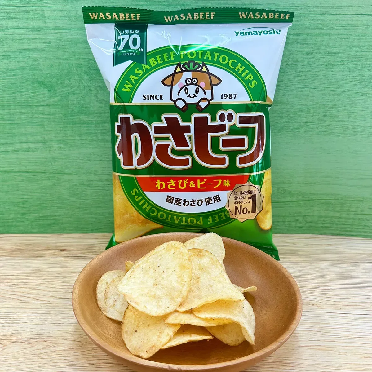 Yamayoshi Wasabeef Wasabi Beef Potato Chips 50g (Pack of 3) - Image 3