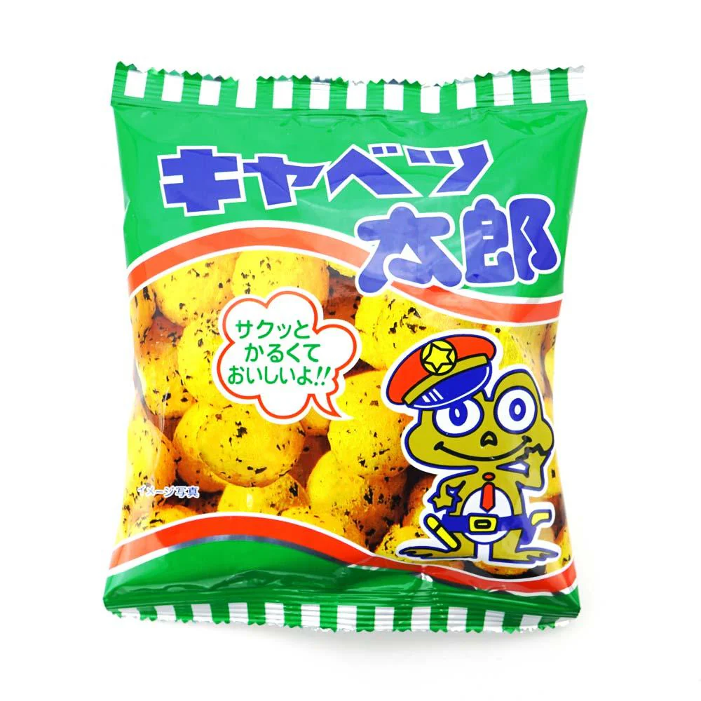 Yaokin Cabbage Taro Aonori Puffcorn Snack (Pack of 30 Bags) - Image 4