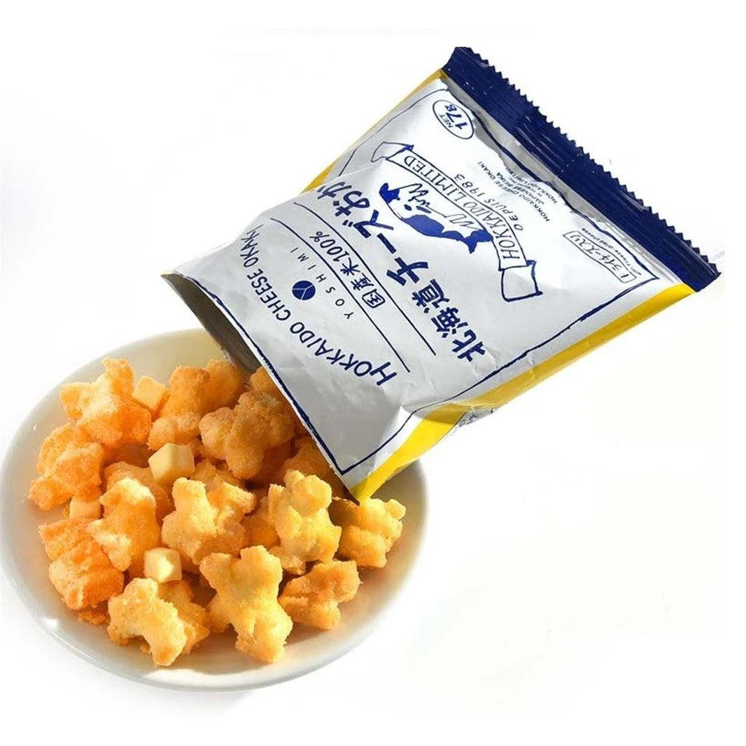 Yoshimi Hokkaido Cheese Okaki Cheesy Rice Crackers 102g - Image 2