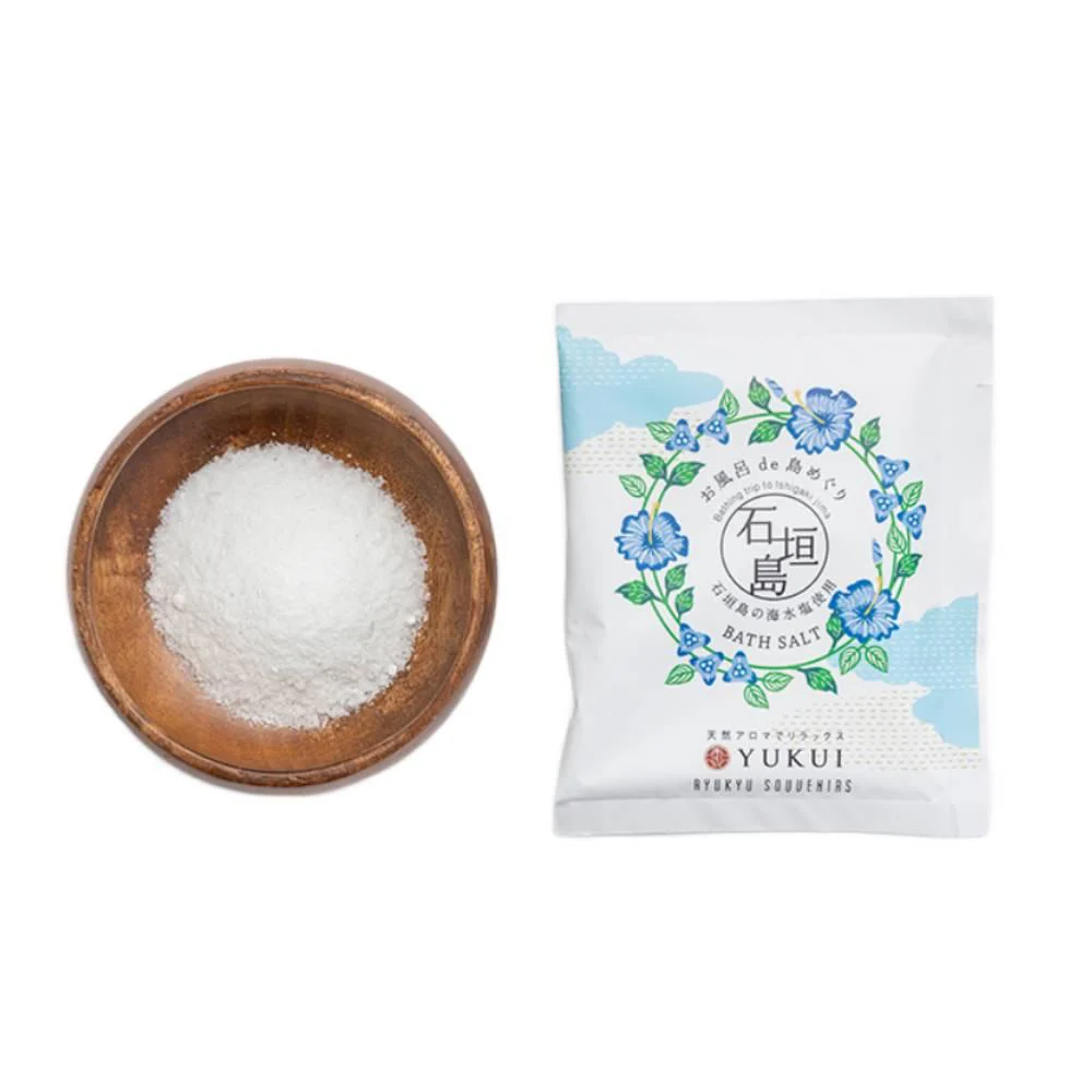 Yukui Okinawan Ishigaki Island Bath Salt Herbal Grapefruit Scent 30g - Image 2